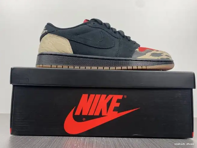 Rep Onekick Air Low 1 SoleFly x Carnivore Jordan DN3400-001 0404